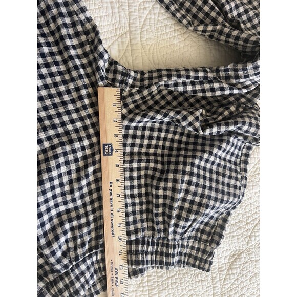 Mat De Misaine Gingham Cotton Wide Leg Check Pull On Pants Size EU38 - Picture 12 of 12